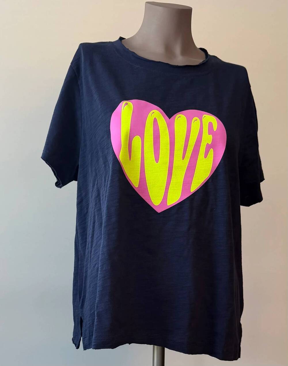 NEW LISA TODD women's hello love top in navy